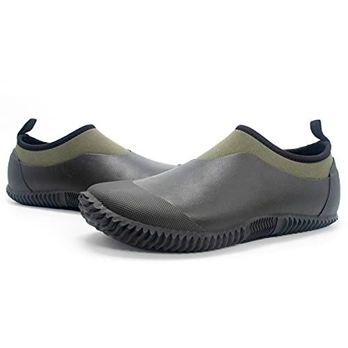 SWIFTFROG Men’s Garden Boots - Unisex Waterproof Ankle Slip-On Footwear Rubber Rain Boots for Men Women Outdoor,Camping,Gardening