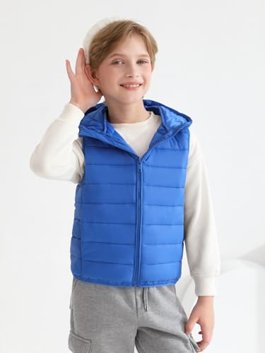 Image of Haloumoning Boys Puffer Vest Kids Sleeveless Zip Up Jackets