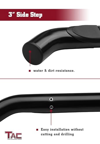 Estribos laterales para Dodge Journey 2009-2020 3 pulg. negros miniatura 4