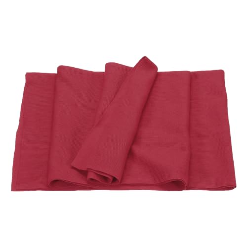 Image of MECCANIXITY 47 inch Elastic Cuffs Ribbed Trims Cotton Fabric Knit Rib Stretch Tape Cuff Sleeve Waistband for Sewing, 20 inch Wide Claret