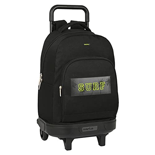 SAFTA- Mochila Gde. C/Ruedas Compact Ext.Simple Surf 33X45X22Cm, Multicolor (642230918)