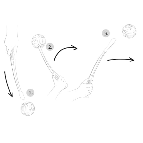 HUNTER Hundespielzeug FLINGERZ Ball, befüllbarer Gummiball für Apportiertraining, pfeift beim Fliegen, schwimmfähig, kompatibel mit Schleuderstab, robust & gut sichtbar, Größe: 7 cm