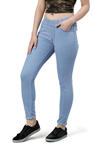 ADBUCKS Women's Slim Fit Mid Rise Jeggings -, Skinny, Wide Leg Jean, Elasticated