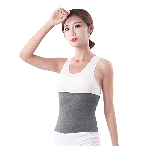YUPPIE TONE Unisex Warm Soft Waist Belt Elasticity Lumbar Support Kidney Stomach Protector, Double-Sided Available, Gray XXL