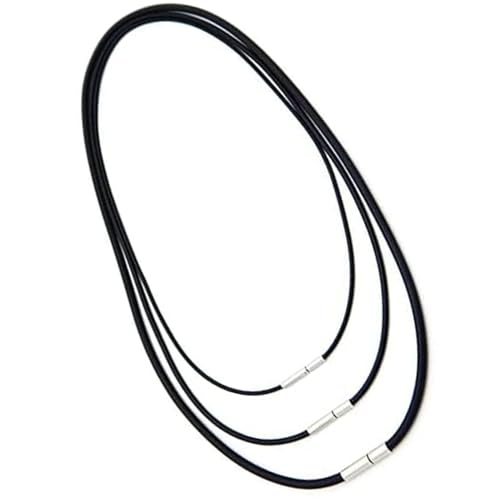 DILUSILK 3 pcs Leather Necklace Cord Mens Necklaces for Pendant Wearing
