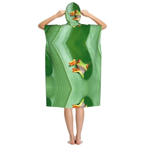 Peignoir à langer en microfibre grenouille pour serviette bain légère