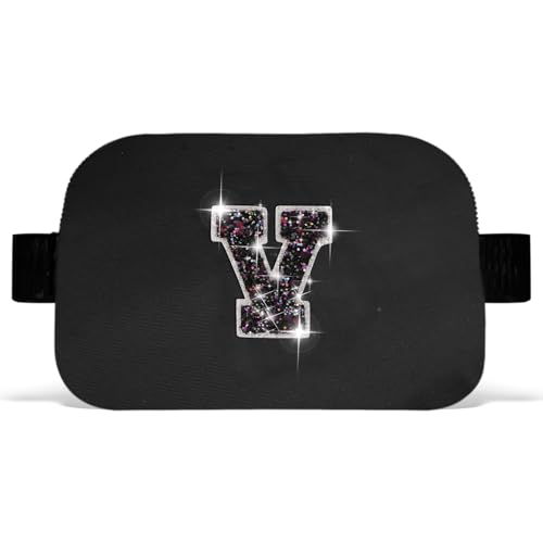 Image of Uygafly Gifts for Girls & Kids - Birthday Gifts for Daughter & Sister, Essentials for Her, Travel Essentials, Cute Teen Trendy Stuff Waist Packs Belt Bag Crossbody Bag | Black, Initial V