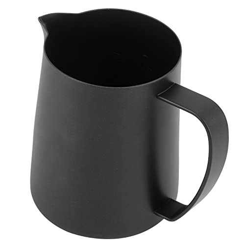 Image of Professional 304 Stainless Steel Milk Frothing Pitcher for Latte Art Barista-Grade Espresso Milk Frother with Matte Black Finish 20 oz Capacity