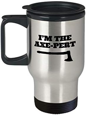 Axe Throwing Gift - Axe Thrower Present - Axe Throwing Travel Mug - I'm The Axe-pert image 3
