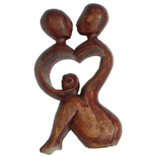 Guru-Shop Figure En Bois, Statue, Objet Déco Feng Shui - `Love` (amour), Marron, Taille/Couleur : 30 Cm/foncé, Objets Décoratifs