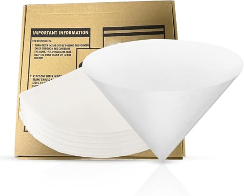 Abbey 50 Deep Fat Fryer Cooking Oil Filter Paper – Non Woven Commercial Kitchen Cooking Oil Cone Filter Paper Enhance Taste – Disposable Filter Paper for Restaurants, Cafes, Hotels - 25.4x25.4x25.4cm