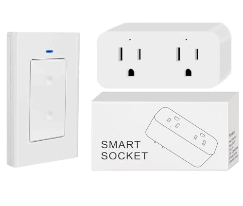 Ewelink 16a WiFi Smart Plug, App Remote Control Timer Outlet Power Socket with 2.4Ghz Wireless Switch, 2-in-1 Compact Design, Compatible with Alexa,Google Home, SmartThings