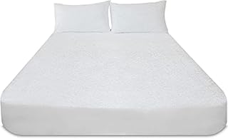 100% Cotton Terry Towel Waterproof Fitted Bed Sheet Mattress Protectors Topper Cover Breathable Super Absorbent Stain Proof Non-Allergenic & Non-Noisy (4ft Small Double (122 x 190cm)()