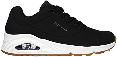 Skechers womens Skecher Street Women's Uno - Stand on Air Sneaker, Black/White, 5 Wide US | Image 1