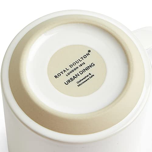 Royal Doulton Urban Dining Handled Mug 390ml/13.2oz White Set of 4, 8.6 cm (W) x 9.4 cm (H) - Image 4