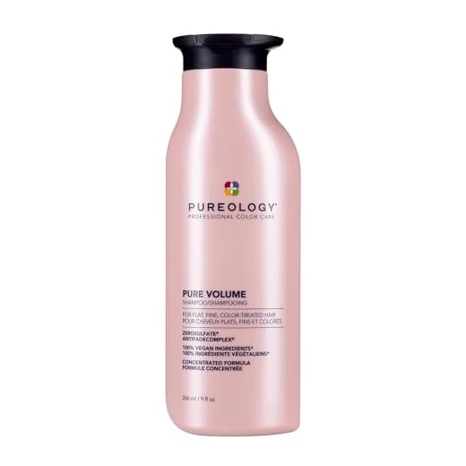 Pureology Pure Volume Shampoo - Enhances Volume and Movement, Lightweight Shampoo for Fine, Flat, Color Treated Hair, Sulfate-Free & Vegan, 9 Fl Oz