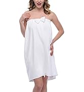 Peignoir Serviette Enveloppant Pour Femme - Léger, Absorbant, Avec Nœud Papillon - 135x80 Cm - 5