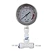 Malida The Water Filter Water Stainless Pressure Gauge For Aquarium Meter 0-1.6MPa 0-220psi Reverse Osmosis System Pump （1/4“，3/8“，1/2”）