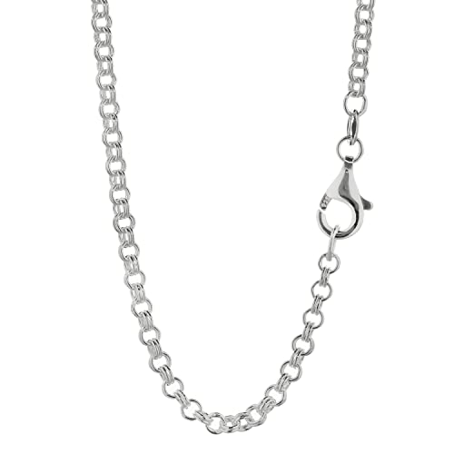 Chaîne d'ancre jumelée 925 argent NKlaus collier 38cm pour homme et femme