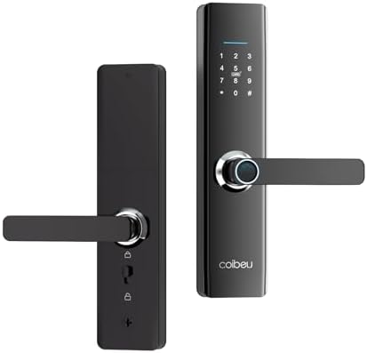 Fechadura Eletronica Inteligente Digital Biométrica WKZW-N08, Tuya APP, 8 Formas Acesso, Para Portas 4-6.4cm