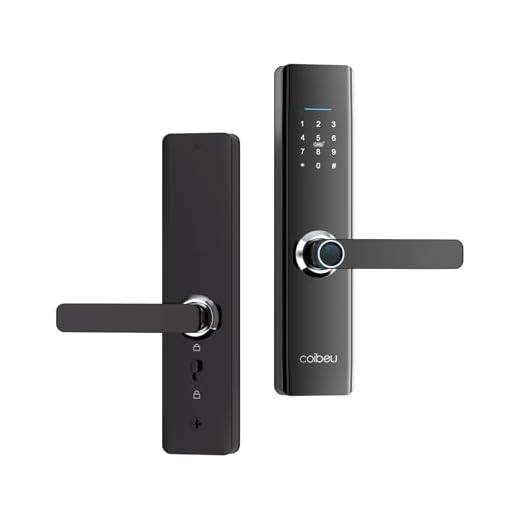 Fechadura Digital Inteligente com Teclado, Cartões de Proximidade e Chave Mecânica, Segurança Avançada e Desbloqueio Rápido，Preto