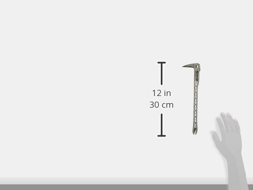 Stiletto SSCLW12-2 Stainless Steel Clawbar Nail Puller with Dimpler, 12"