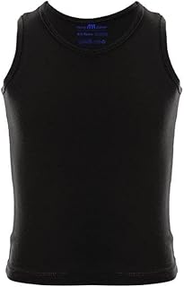 فانلة داخلية فائقة النعومة للاولاد - اسود (اسود، 10-11)