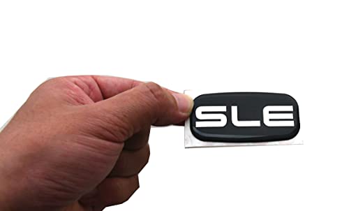 Image of 2Pcs SLE Cab Emblems 3D Badge Logo Roof Pillar Replacement for 99-07 Silverado Tahoe Suburban 15036134 Pickup Truck SUV (Chrome)