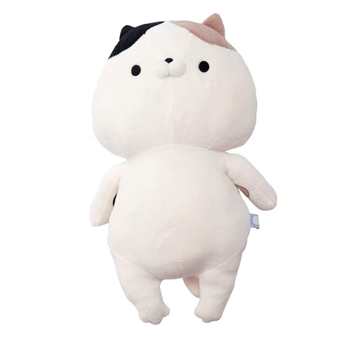 おかえり園田くん HUGぐるみ ぬいぐるみ 抱き枕 クッション 【座って抱きしめる】 ふわふわ もちもち 癒し 猫 キャラクター プレゼント 小泉ライフテックス (三村くん/アイボリー*ブラック) 62cm 172-2626A2IVxBL