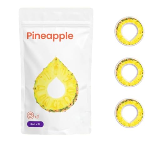 Fragancias originales para botella Air Up con refrescante sabor a piña, 0 azúcar, 0 calorías, solo aroma natural, 3 cápsulas de aire para 15 L de agua con sabor a piña por aroma