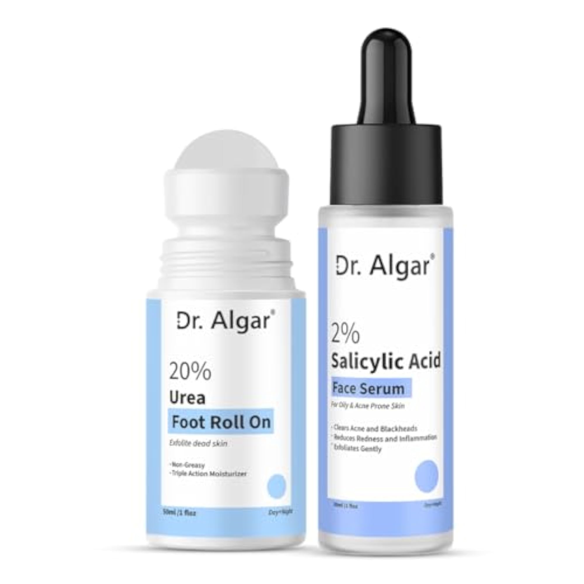 Foot Roll-On + Salicylic Face Serum Dual Care Combo
