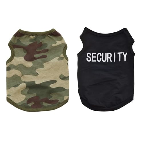 Small Dog Clothes Puppy Security Shirts French Bulldog Clothes Boy Dogs Sweatshirt Cat Extra Small T-Shirts Summer Party Dachshund Apparel