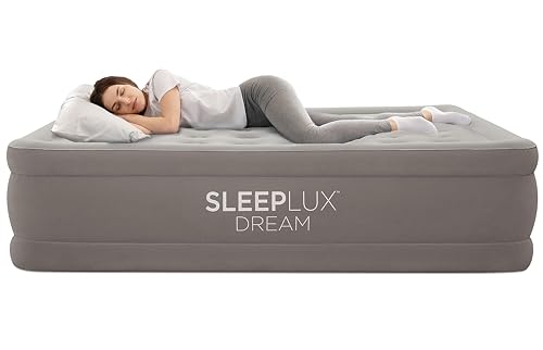 SLEEPLUX Dream Luxury Queen Air Mattress, Built-in Dual Pump, Stays Inflated All Night, 20”...