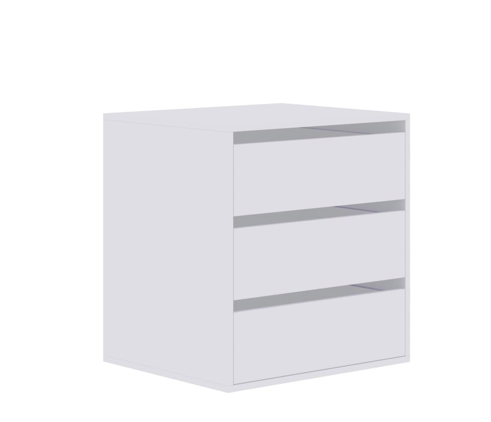 Garderoben-Set TRES R/NB begehbarer offener Kleiderschrank mit 5 Kleiderstangen 6 Schubladen, 380x246x51cm, Weiß