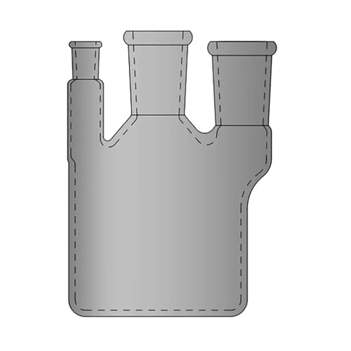 Flacon de réaction à trois cols 125ml 250ml en verre borosilicaté N43