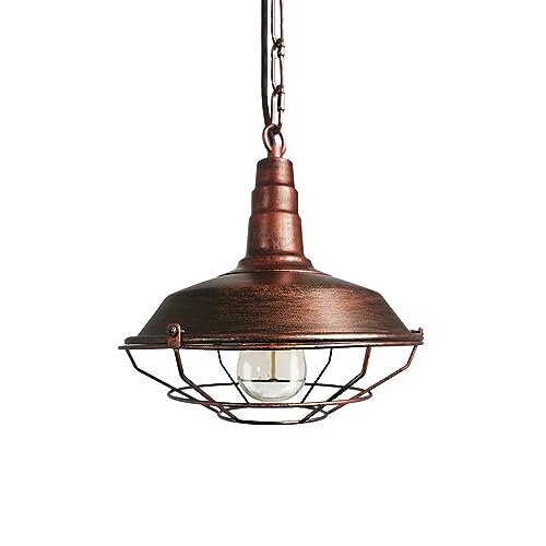 Plafonnier encastré E27 en fer XANAYXWJ luminaire suspendu industriel noir à tête unique pour bar
