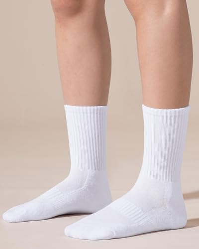 BOOPH 6 Pairs Kids Crew Socks Boys Girls Athletic Cushioned Hiking Socks Warm Soft Running Socks2