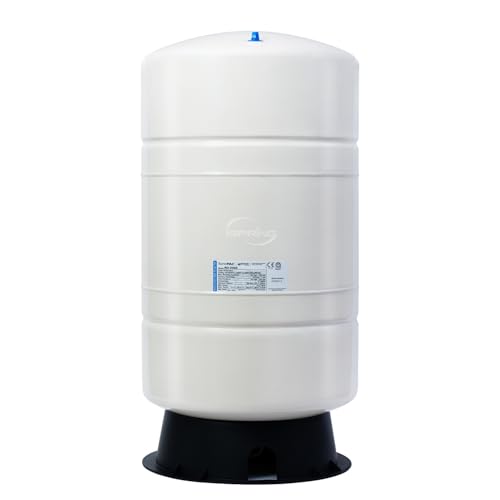 iSpring T20M 20 Gallon Pre-Pressurized Tank for Reverse Osmosis (RO) Systems with 14 gallons of Water Storage Capacity, White