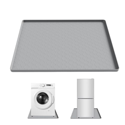 Luckwaii Kühlschrankmatte Silikon mit Erhöhtem Rand KüHlschrank Matten Kühlschrankmatten Antibakteriell Waschmaschinen Unterlage Fridge Silicone Mat 50 x 50 cm Tropfschale für Teppich Boden Schutz