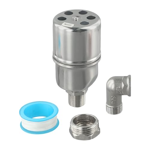 Vilgftyiet Valvola a sfera in acciaio inossidabile 304 per controllo automatico del livello dell'acqua, valvola galleggiante per cascate da giardino, patio, fontane, serbatoi di bestiame, 1/2 3/4 1