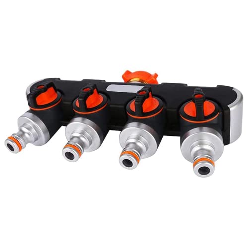 4-Wege Wasserverteiler KWODE für 3/4 Zoll und 1/2 Zoll Anschlüsse