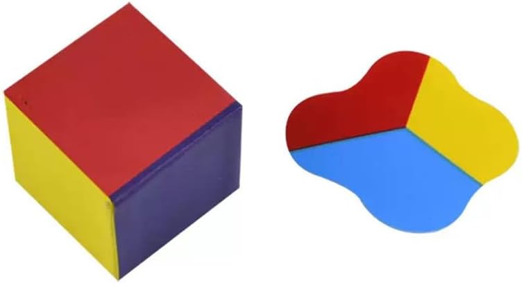 SUMAG Flattened Cube Magic Tricks Funny Cube into Flat Cube Appearing Easy Comdey Magic Props Close up Mentalism Accessory
