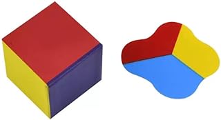 SUMAG Flattened Cube Magic Tricks Funny Cube into Flat Cube Appearing Easy Comdey Magic Props Close up Mentalism Accessory