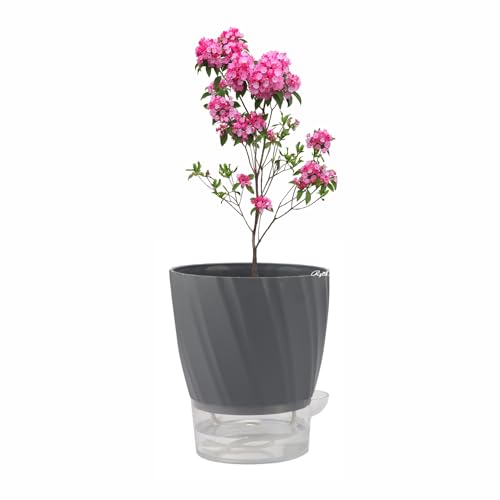 Image of INKULTURE Self Watering Flower Pots for Plants, Home Indoor & Outdoor Planters, Terrace, Garden Etc | Pack of 05 | Multicolor | Plastic | 07 inch X 6.5 inch