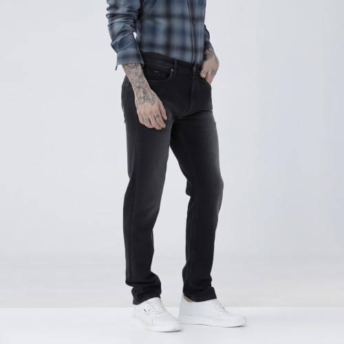 Image of BASICS Cotton Stretch Men's Jeans | Smart Casual Denim | Ultra-flexible stretch cotton denim. Modern style. Durable, breathable & built for all-day travel comfort.