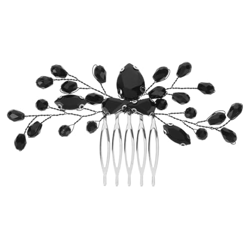 3er Set Metall-Haarkämme Mit 20 Zähnen - Schwarz - Für Hochzeit, Braut & Styling