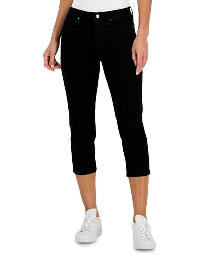 Charter CIub Womens Tummy Control Bristol Capri Jeans Saturated Black 4