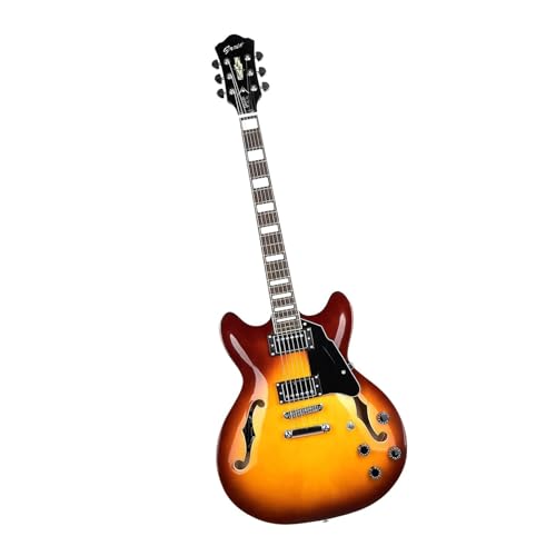 guitarra eléctrica Guitarra eléctrica de tamaño completo instrumento semi hueco adecuado para principiantes