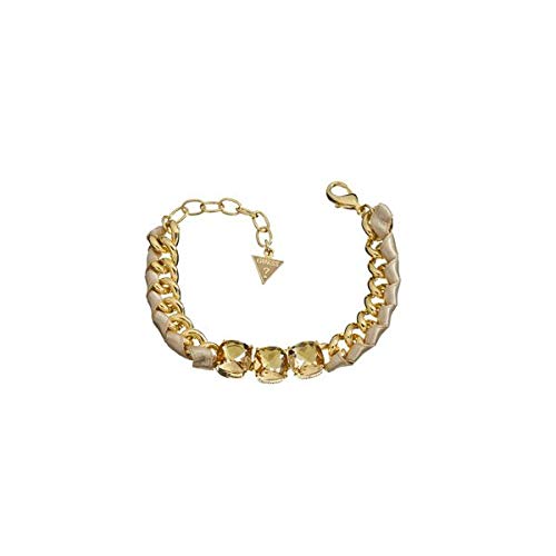 Preisvergleich Produktbild Guess Damen Armband Metall Stoff 20.0 cm braun UBB11414
