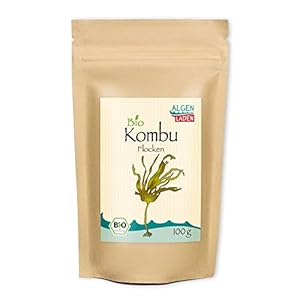 ALGENLADEN BIO Kombu Flakes – 100g | Fingertang | Algen aus dem Atlantik | Rohkost | Vegan